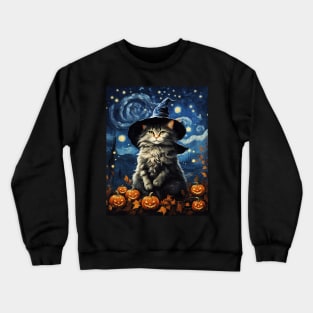 The Witch Cat Van Night Crewneck Sweatshirt